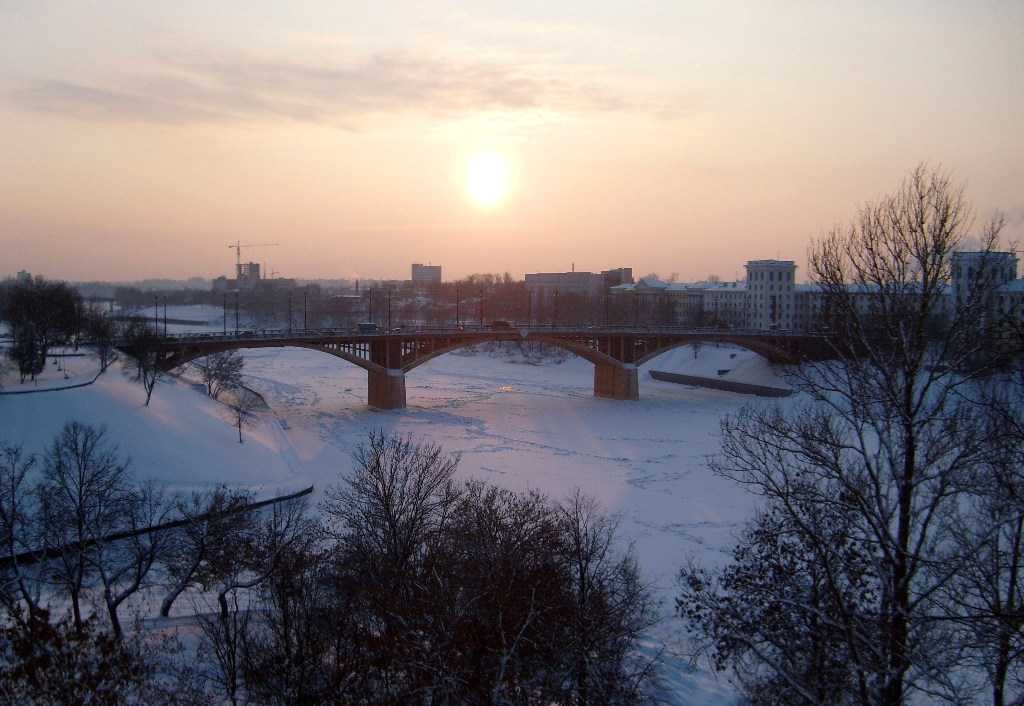 Закат над мостом..jpg